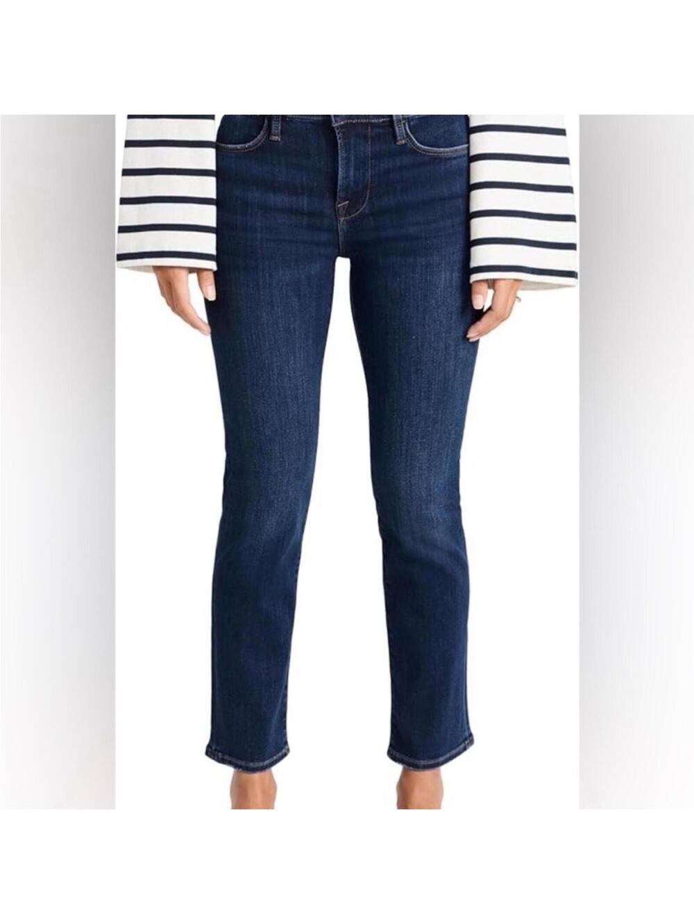 Frame Denim Le High Straight Dark Blue Straight-Leg Jeans